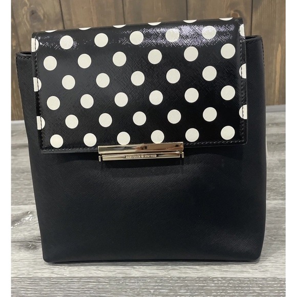 kate spade Black And White Polk Dot make it‎ mine heritage purse flap New - Picture 3 of 6